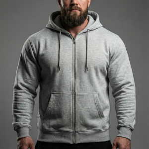 Mount Sinai Signature Unisex Zipper Hoodie Cloud Grey Heavy GSM