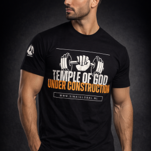 Temple Under Construction Unisex Tee Classic Black Natural Cotton
